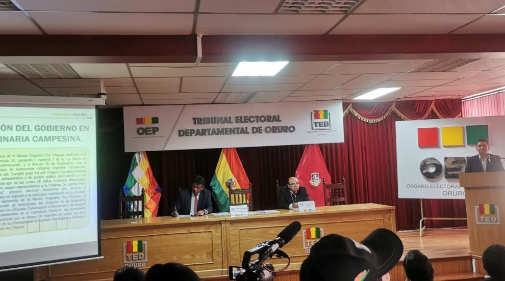 Rendición de cuentas 2025 del Tribunal Electoral de Oruro
